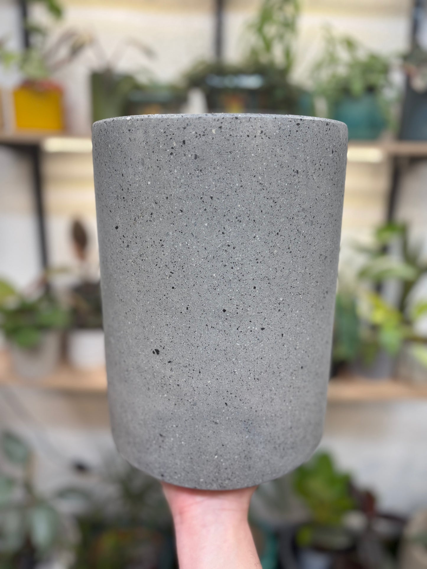 Terrazo cylinder Grey