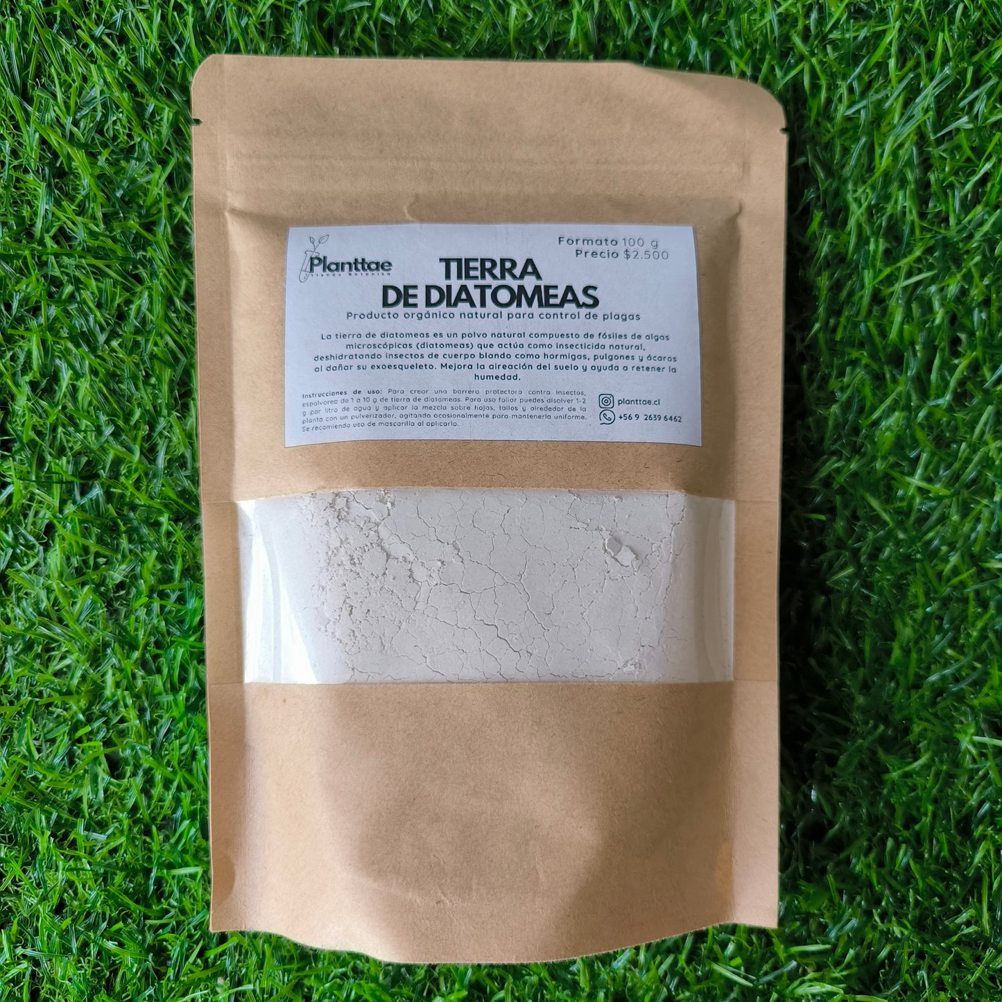 Tierra de Diatomeas 100 g -Protector Natural contra Plagas